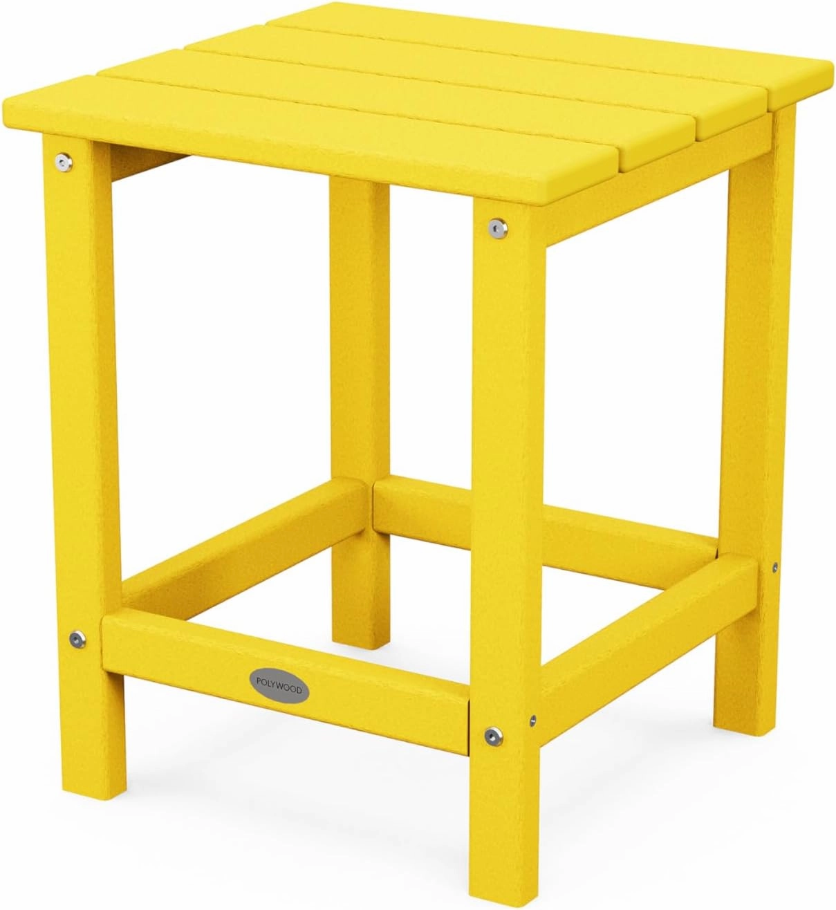 POLYWOOD ECT18LE Long Island 18" Side Table, Lemon