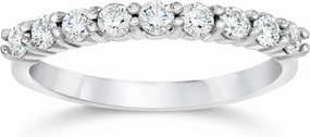 Pompeii 1/2ct Diamond Wedding Ring Half Eternity Wedding Band 14K White Gold