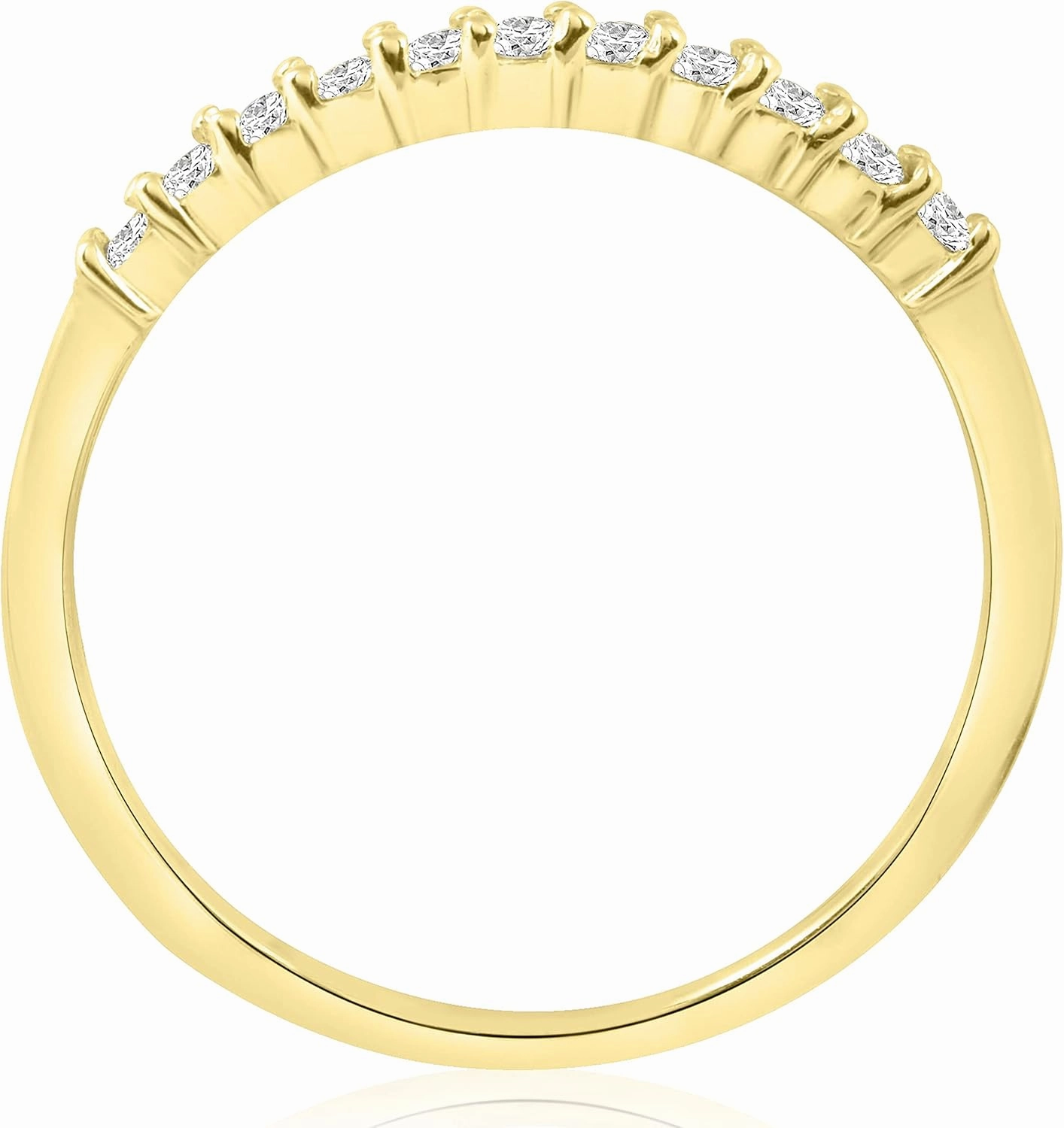 Pompeii 1/4ct 14K Yellow Gold Diamond Wedding Anniversary Ring Band