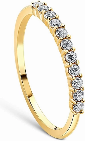 Pompeii 1/4ct 14K Yellow Gold Diamond Wedding Anniversary Ring Band