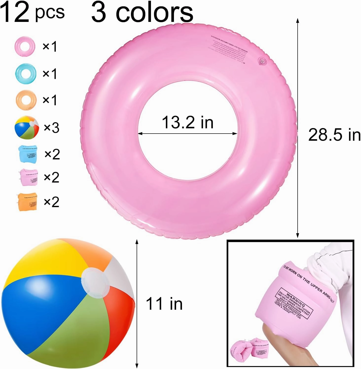 Pool Swim Tubes Rings, Inflatable Pool Floats, Swim Tube Raft