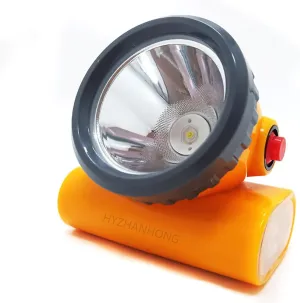 Portable Waterproof Explosion-Proof Mining Lamp, with Red and Blue Warning Light Rechargeable Headlight Suitable for Camping Night Running Fishing