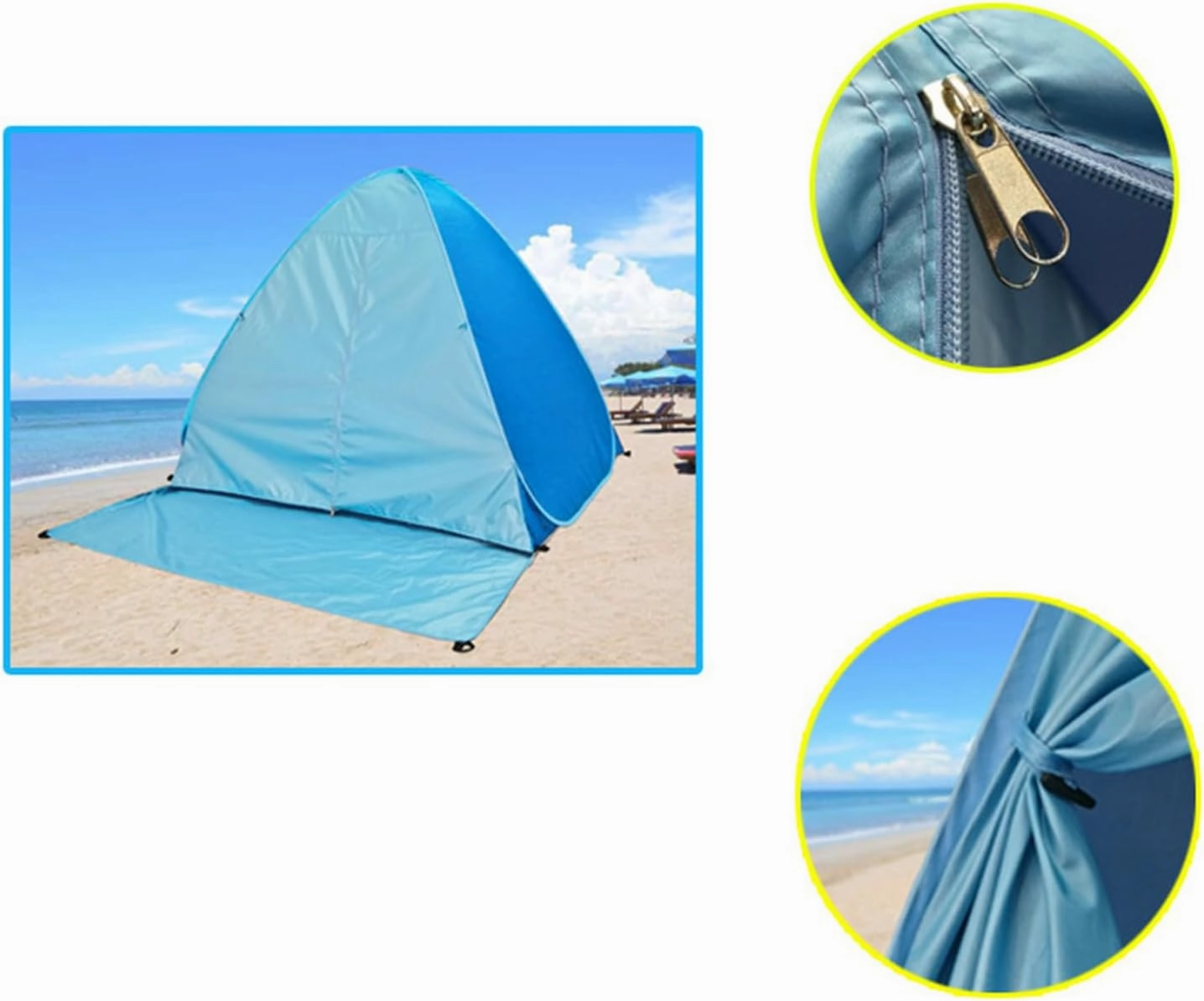 Portable Automatic Camping Tent 2-3 Persons Beach Tent Outdoor Quick Setup Tent with Carring Bag Camping Equipment