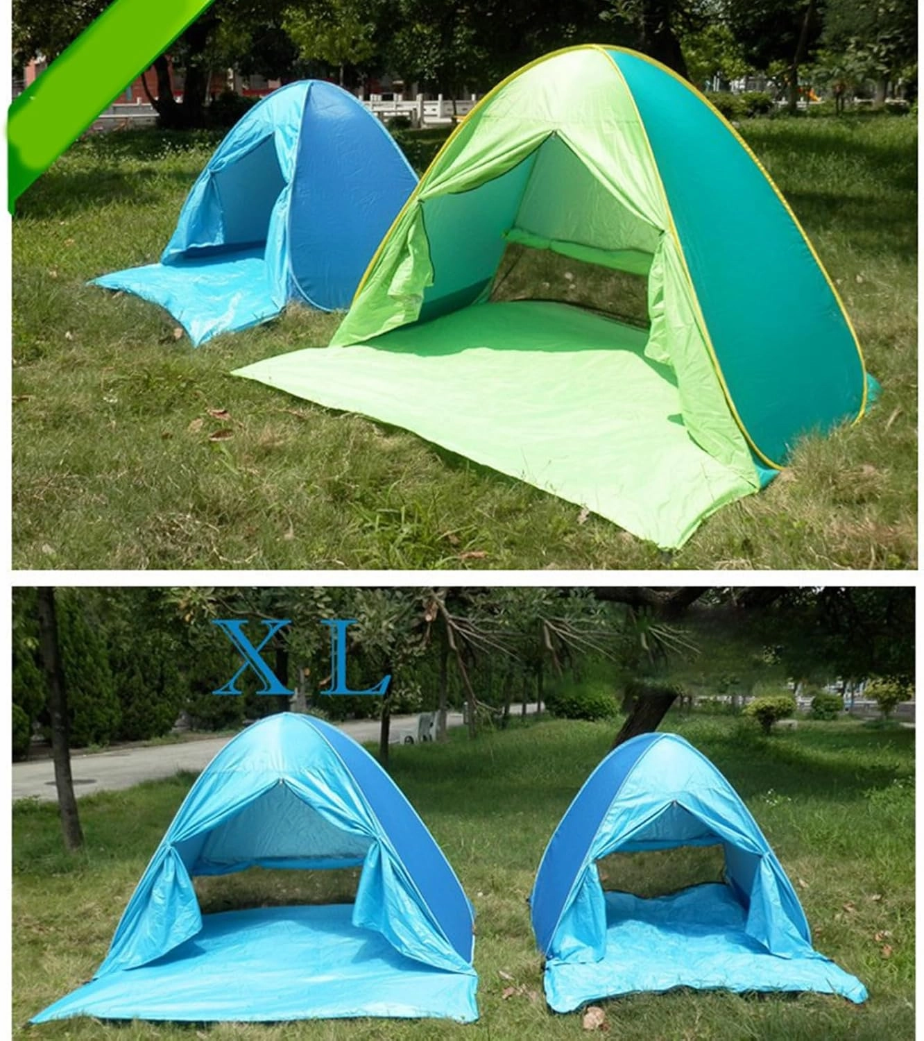 Portable Automatic Camping Tent 2-3 Persons Beach Tent Outdoor Quick Setup Tent with Carring Bag Camping Equipment