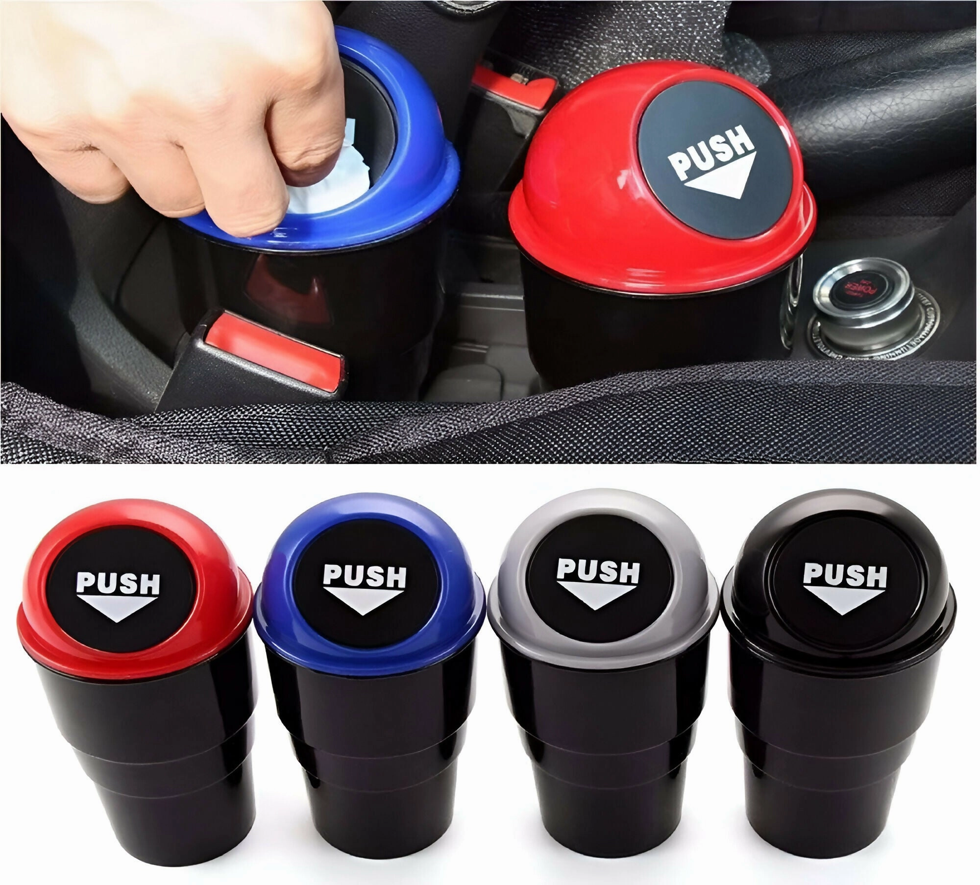 Portable Trash Bin for Car, Home & Office (Random Color, 1 Pc)