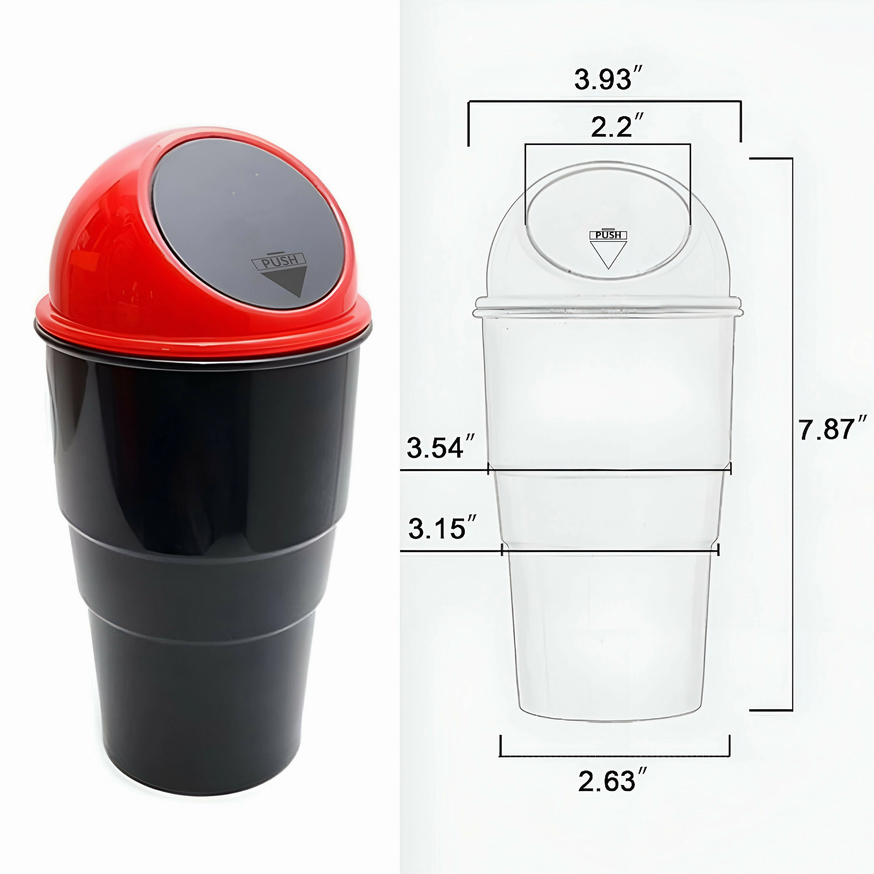 Portable Trash Bin for Car, Home & Office (Random Color, 1 Pc)