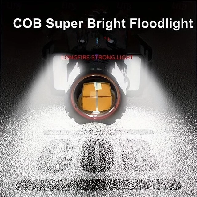Portable USB Rechargeable Sensor Headlamp - Super Bright Waterproof Zoom Fishing Torch Head Light for Outdoor Camping Light
