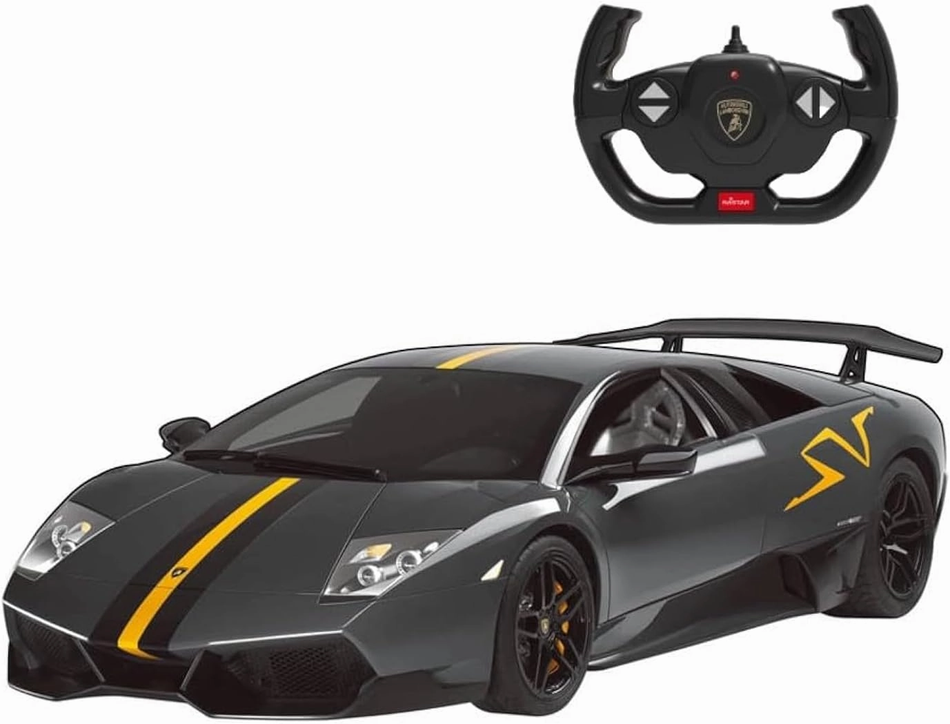 PowerTRC 1:14 RC Remote Control Lambo Murcielago LP670-4 Superveloce Limited Edition | RC Electric Sport Hobby Racing Car Model for Boys, Girls & Adults (Grey)