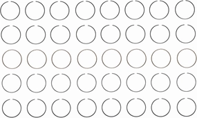 Premium Steel Piston Rings Set | Compatible with 99-07 Dodge and Jeep 4.7L SOHC | .75mm (.030 Oversized)