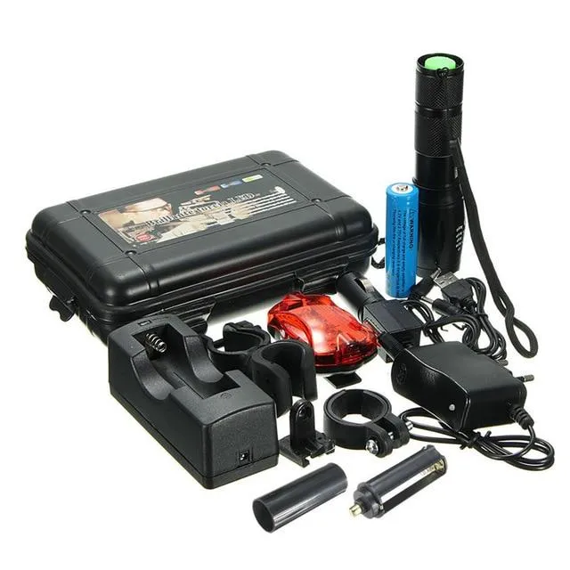 PROBE SHINY USB Rechargeable Flashlight T6 LED Tactical Military Zoomable Torch EU Plug 1x18650/AAA battery include A30