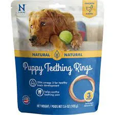 PS404-113055 N-Bone Puppy Teething Rings - Chicken 3pk