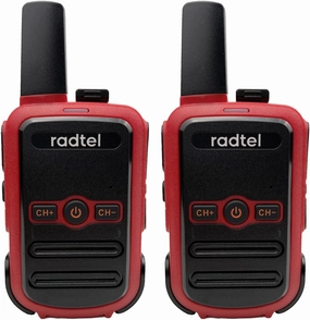 Radtel RT12 Rechargeable Walkie Talkies for Adults Long Range Handheld FRS Two Way Radio 16CH Handsfree VOX for Camping Hiking (Red)