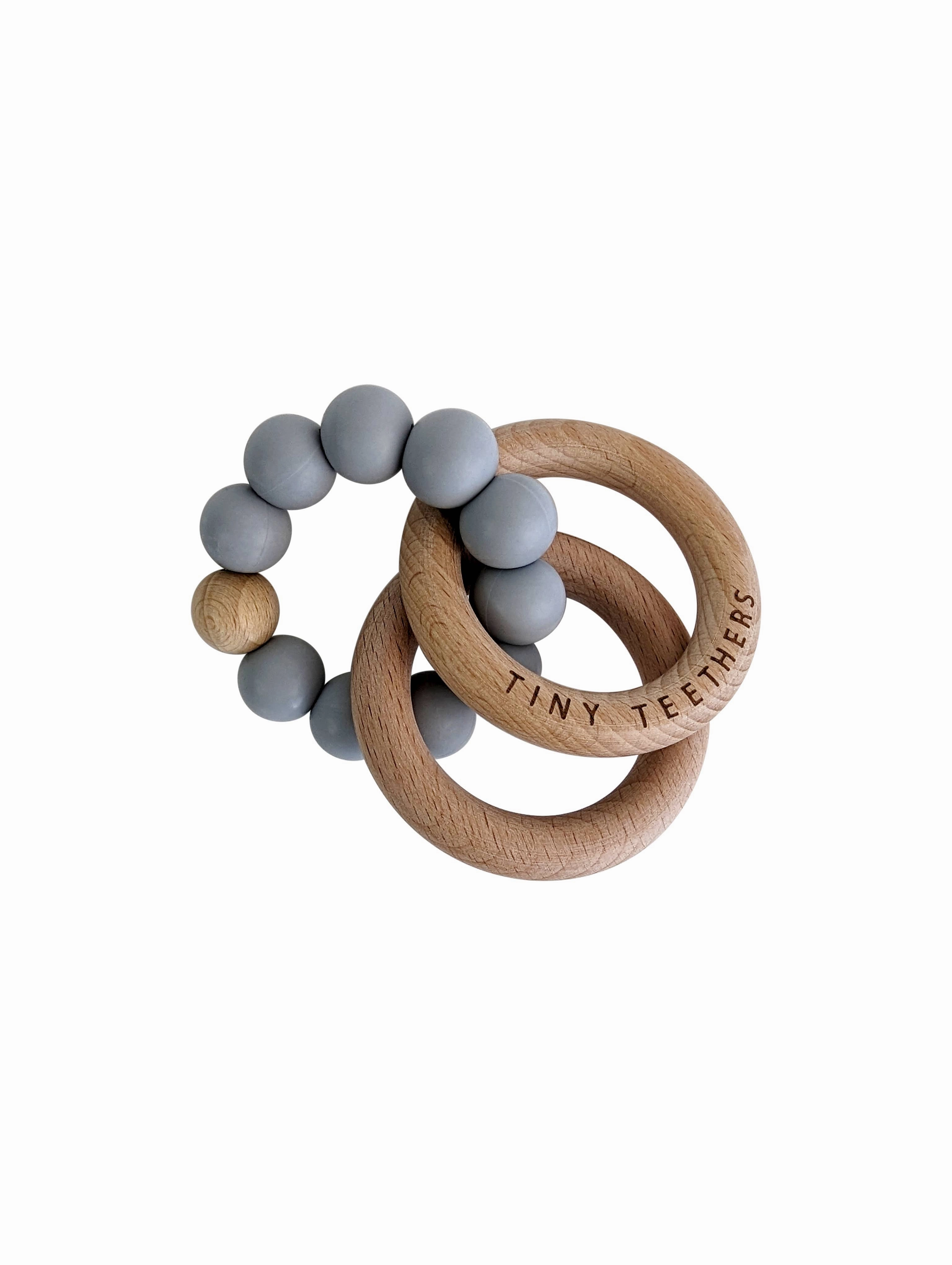 Rattle Teething Rings: Rose 🍁
