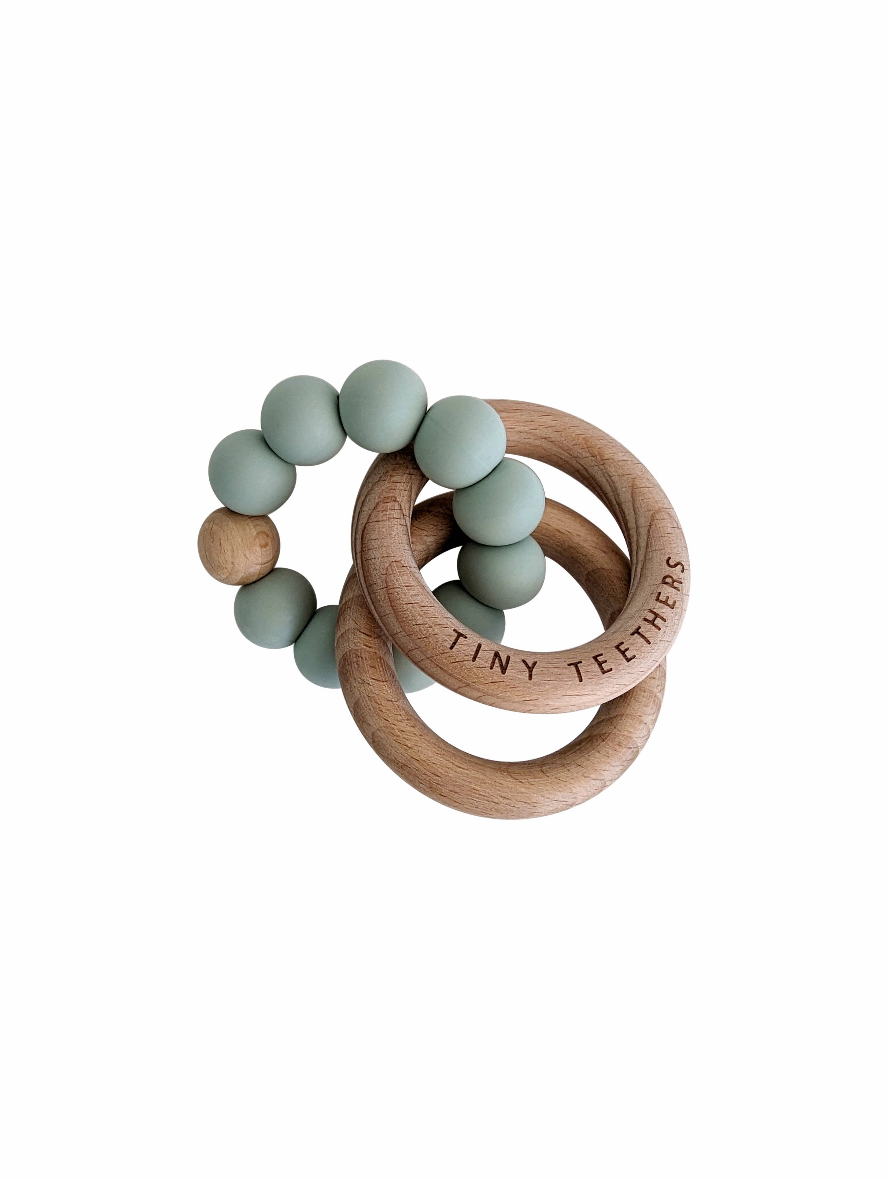 Rattle Teething Rings: Rose 🍁