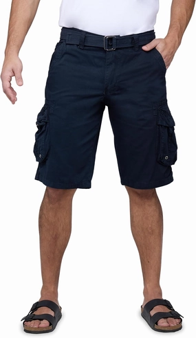RAW X Mens Belted Cargo Shorts, Relaxed Fit Casual Knee Length Cargo Shorts for Men (Big and Tall Shorts for Men)