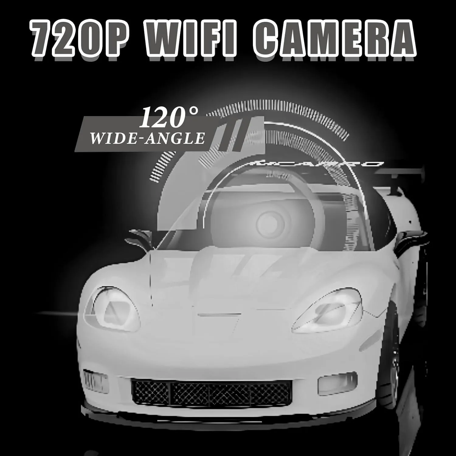 RC Cars, 1:43 Scale WiFi FPV RC Drift Car with 120° Wide-Angle HD Camera，Fast Charging Mini RC Sports Car for Adults Indoor Drift Racing 80 Min Play (White)