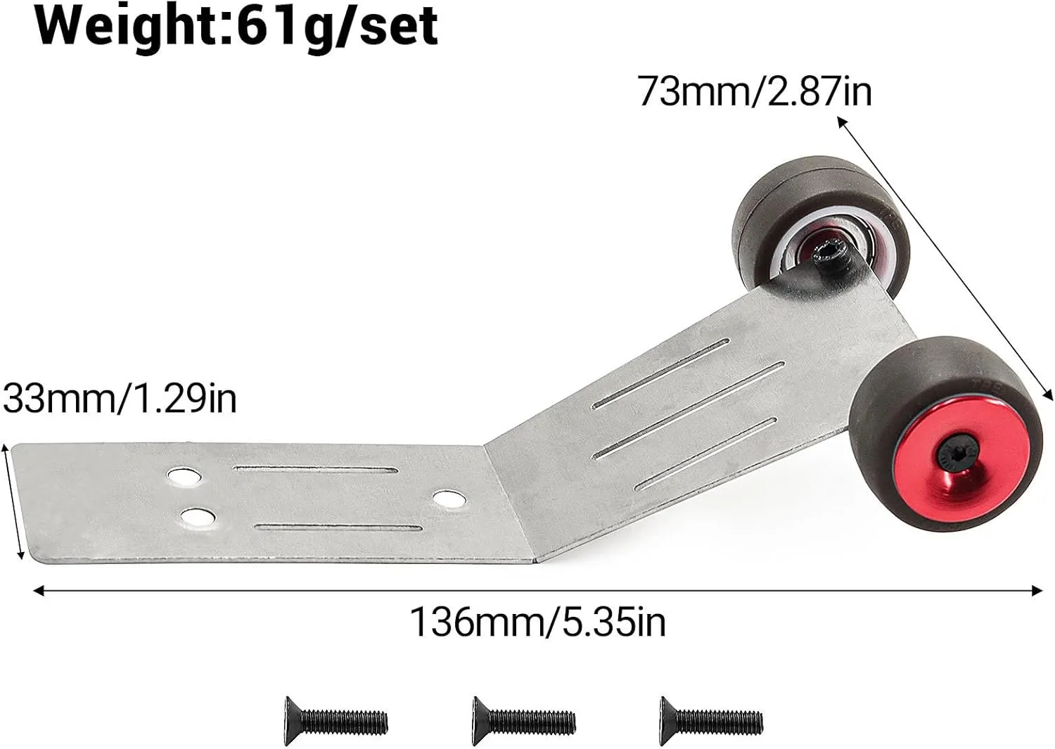 RC Head Up Wheel Stainless Steel Wheelie Bar for Traxxas Mini Maxx Monster Truck-107154-1 RC Car (Red)