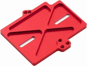 RC Car Upgrade Part for Traxxas for Mini for Maxx Monster 1pcs Metal ESC Mount Plate RC Car Truck Upgrade Parts Accessories(Red)
