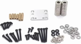 RC Car Upgrade Part for Wltoys for Kyosho for Mini-Q 284131 K969 K989 P929 1:28 RC Car Body Column Magnet Invisible Fixing Bracket RC Car Parts(Silver)