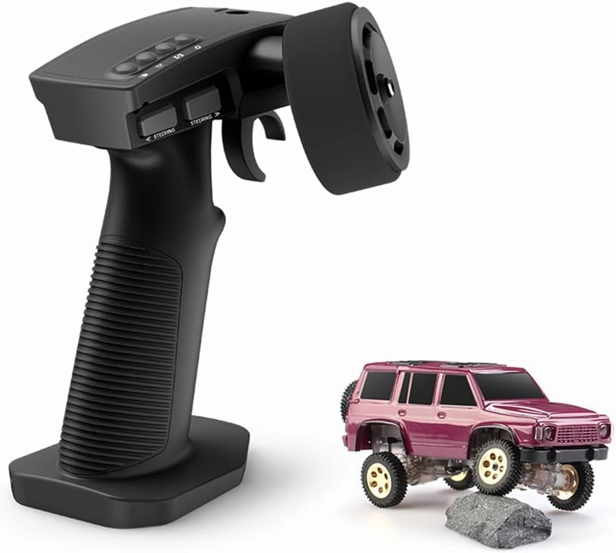 RC Rock Crawler, OY41-Y60 1/64 Scale 2.4G Full Proportional RC Electric Mini Crawler Model, Lighting Control 3.7V Battery for Adults (RTR Standard Version/Red)