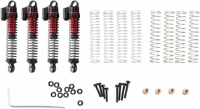 Rc Shock Absorber for Axial for SCX24 AX24 1/24 4Pcs 53Mm Metal Oil Shock Absorber Damper Parts Accessories Black RC Crawler Car Upgrade Parts Replacement
