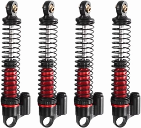 Rc Shock Absorber For Axial For SCX24 AX24 1/24 4Piece 53Mm Metal Oil Shock Absorber Damper Black RC Crawler Car Upgrade Parts Accessories Replacement Use