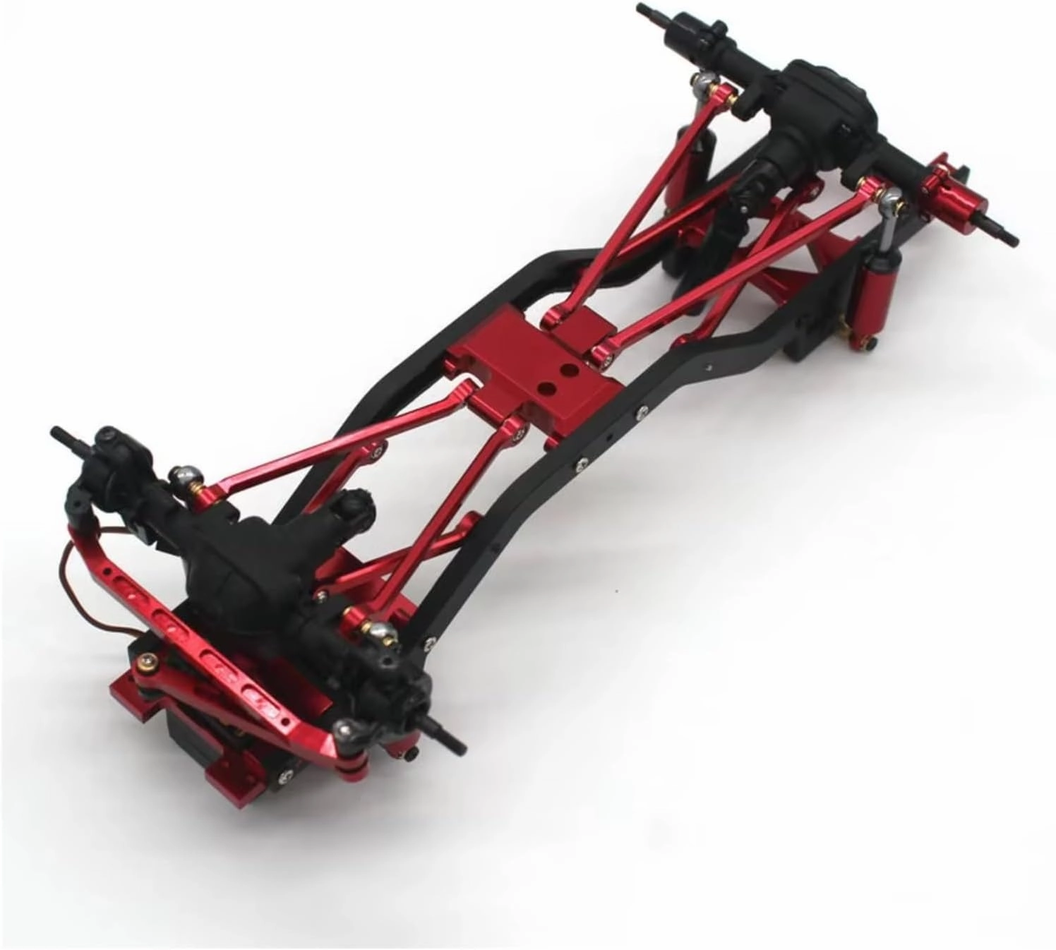 Rc Shock Absorber for FMS for Fire for Horse for Eazyrc 1/18 Metal Shock Absorber Set RC Remote Control Car Tracked Vehicle Metal Parts and Accessories Replacement(Red)