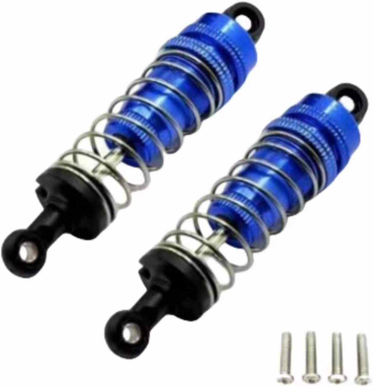 Rc Shock Absorber for HBX 16889 16889A 16890 16890A SG1601 SG1602 1/16 2Pcs Metal Shock Absorber Damper RC Car Upgrade Parts Accessories Replacement Use(Blue)