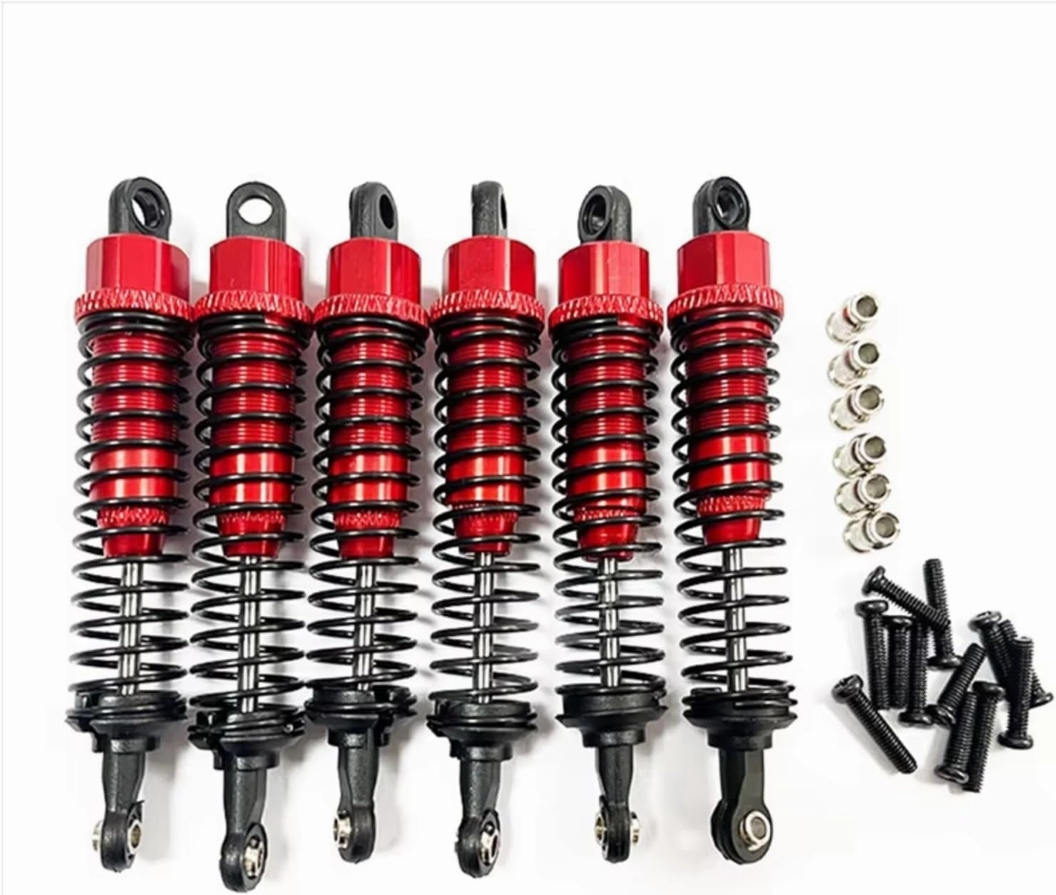 Rc Shock Absorber For Hosim For Xinlehong For Xlh 9125 9155 9156 1/10 1/12 6Pcs Metal Oil Shock Absorber Damper RC Car Upgrade Parts Accessories Replacement Use