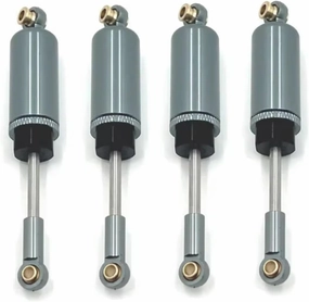 Rc Shock Absorber For MJX 14209 14210 1/14 4pcs Metal Shock Absorber Oil Damper Multiple Colors Available RC Car Tracked Vehicle Accessories Upgrade Replacement(Gray)