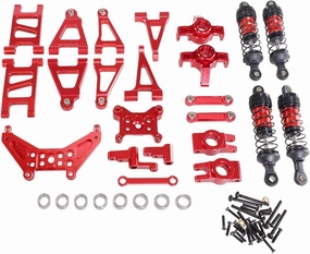 Rc Shock Absorber for MJX for Hyper Go 14301 14302 14303 Metal Steering Cup Upper Lower for Swing Arm Shock Tower Bracket Body Post Shock Absorber RC Car Parts