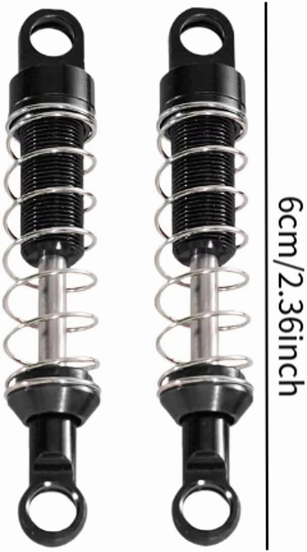 Rc Shock Absorber For MN99S For MN168 For MN78 For MN82 1/12 Aluminum Alloy Shock Absorber RC Car Tracked Vehicle Parts And Accessories Upgrade Replacement(Black,4pcs)