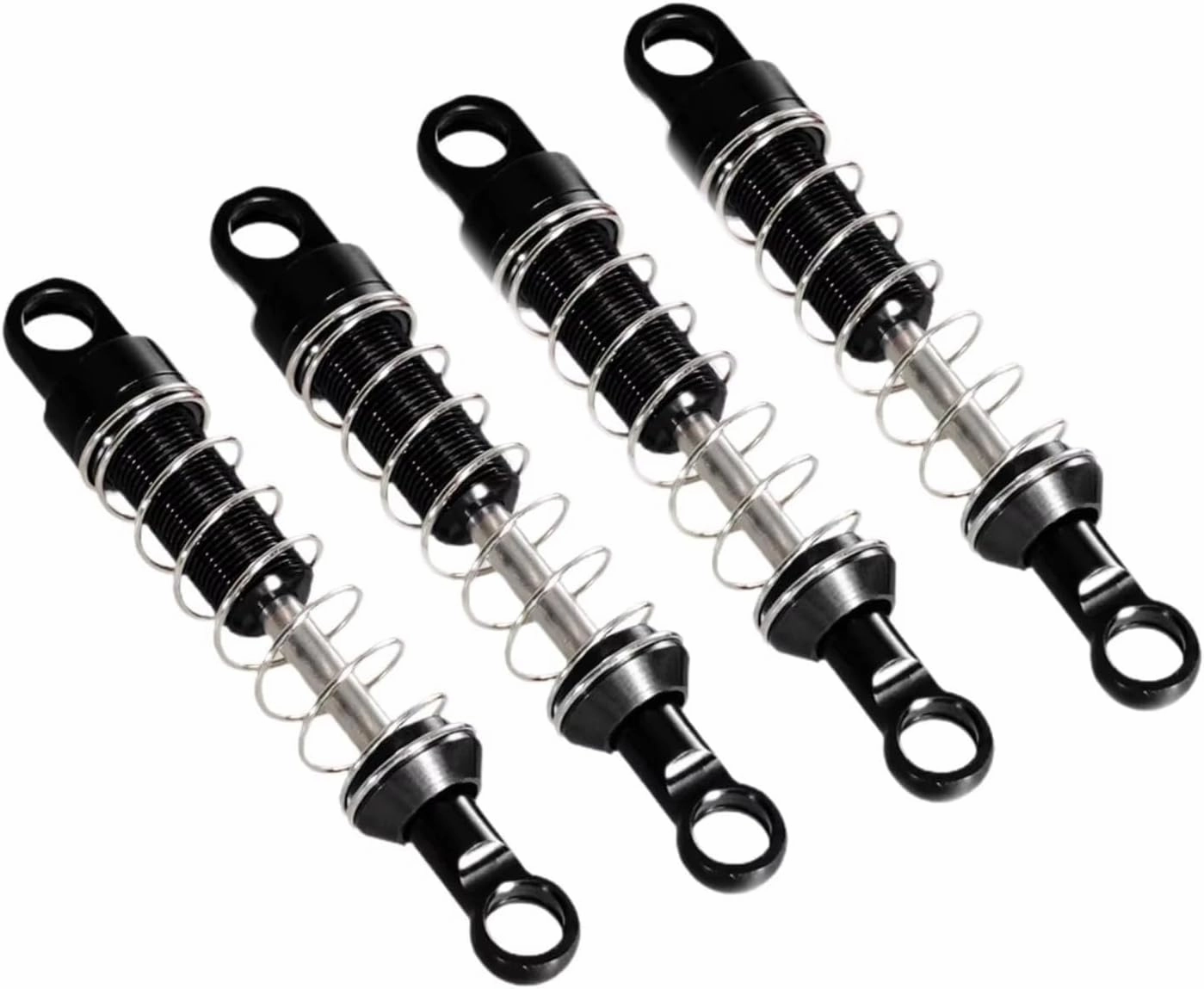 Rc Shock Absorber For MN99S For MN168 For MN78 For MN82 1/12 Aluminum Alloy Shock Absorber RC Car Tracked Vehicle Parts And Accessories Upgrade Replacement(Black,4pcs)