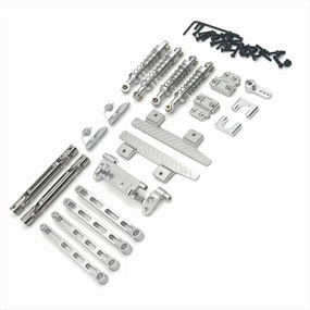 Rc Shock Absorber For MN For MN82 LC79 1/12 Metal Front And Rear Shock Absorber Pull Rod For Fit Remote Control Car Parts And Accessories Upgrade Replacement Use(Silver)