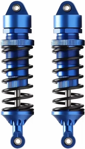 Rc Shock Absorber For Traxxas For Revo 3.3 For E-Revo 2.0 XO-1 For Summit 5460 2pcs 1/10 Metal 4mm Shafts Shocks Absorber RC Crawler Car Part Replacement(Blue)