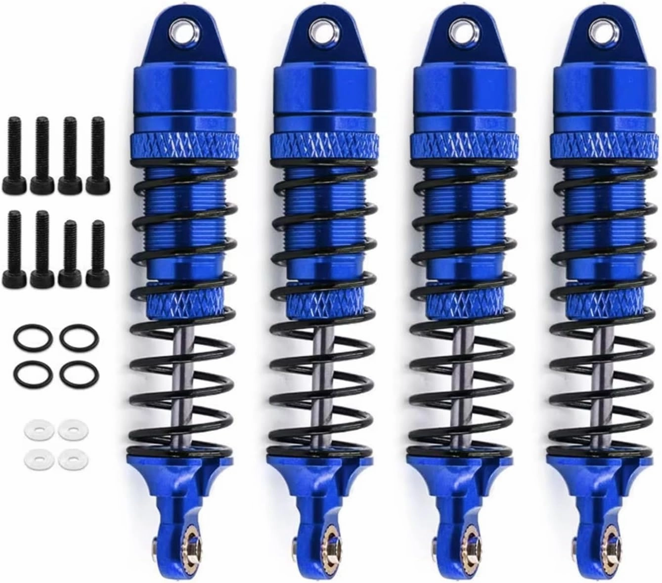 Rc Shock Absorber For Traxxas For Teton For Desert For Prerunner SST 1/18 4Pcs Metal Front And Rear Shock Absorber Damper RC Truck Car Upgrade Replace Use(Blue)