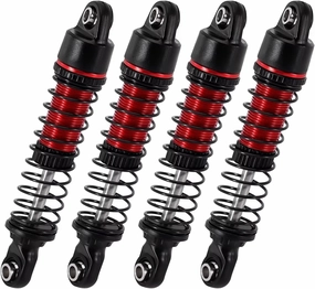 Rc Shock Absorber For TRX4M 1/18 4pcs 53mm Aluminum Alloy Threaded Shock Absorber Oil Damper Red RC Car Crawler Parts Accessories Upgrade Replacement Use
