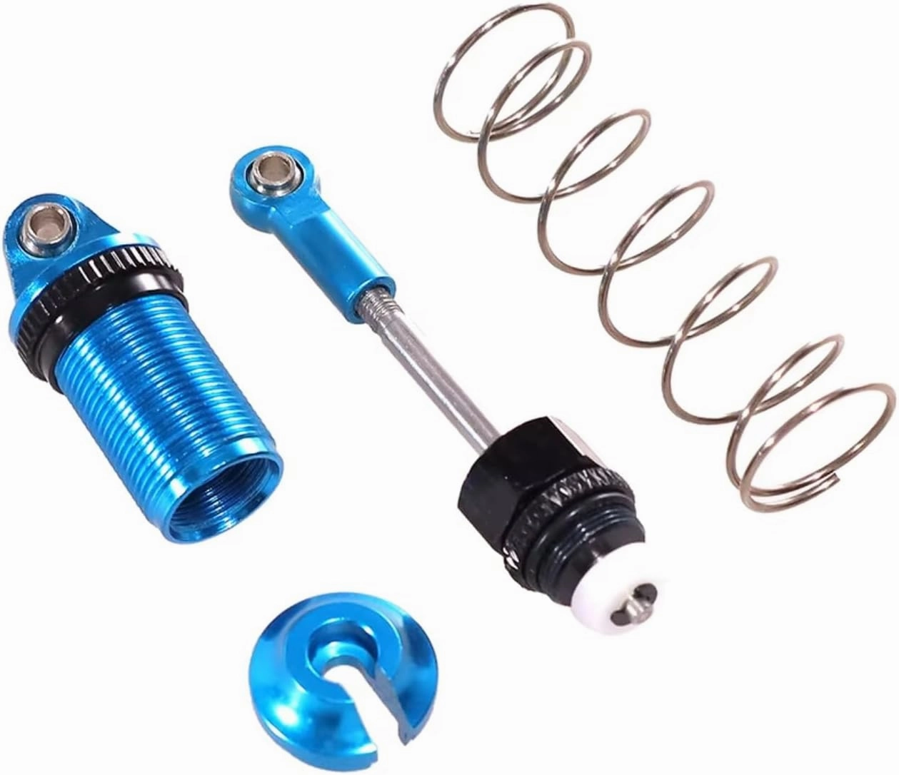 Rc Shock Absorber For Wltoys 12428 12423 12427 12429 FY-03 1/12 4pcs Metal Oil Shock Absorber Damper RC Car Upgrade Parts Accessories Parts Replacement Use(Blue)