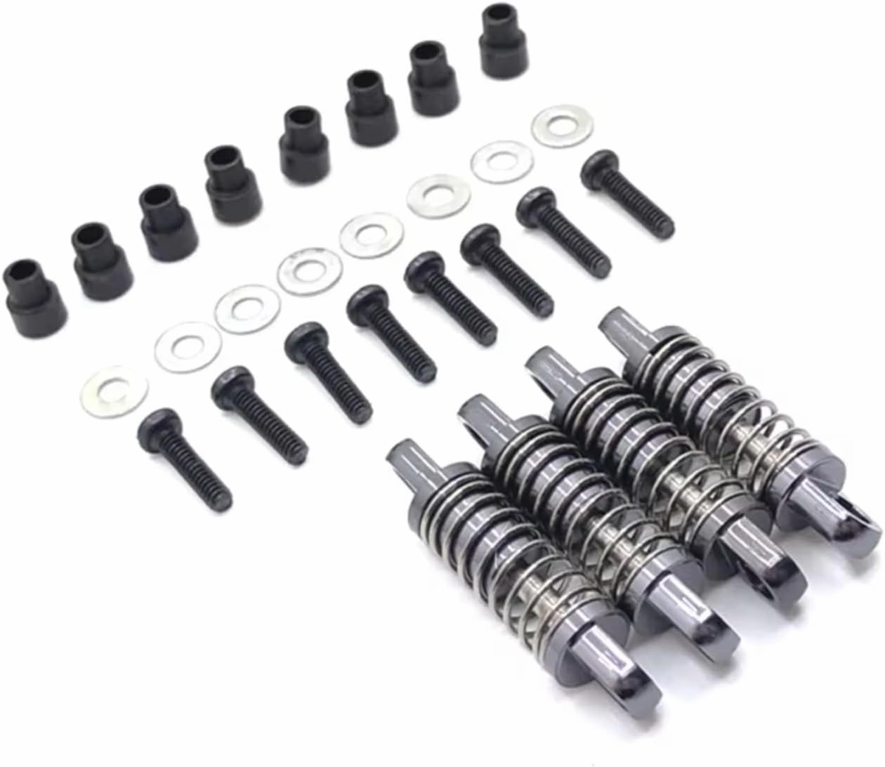 Rc Shock Absorber For WLtoys 284131 K969 K979 K989 K999 P929 P939 1/28 Metal Shock Absorber Kit For Fit RC Car Parts And Accessories Upgrade Replacement And Use(Gray)