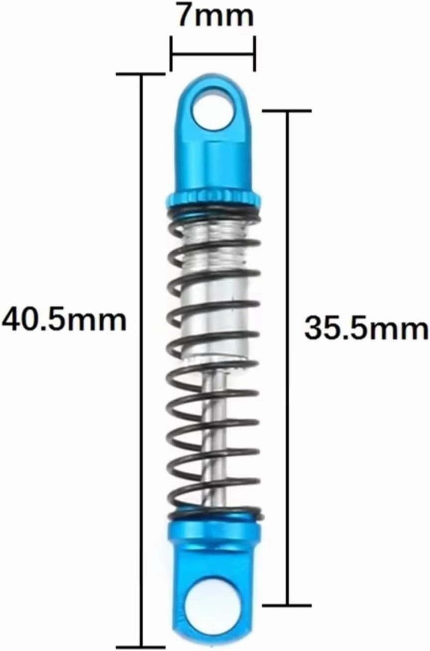 Rc Shock Absorber For Wpl D12 D42 4pcs Metal Front Rear Shock Absorber Damper With Mount Fixed For Seat RC Car Parts And Accessories Upgrade Replacement And Use(Blue)