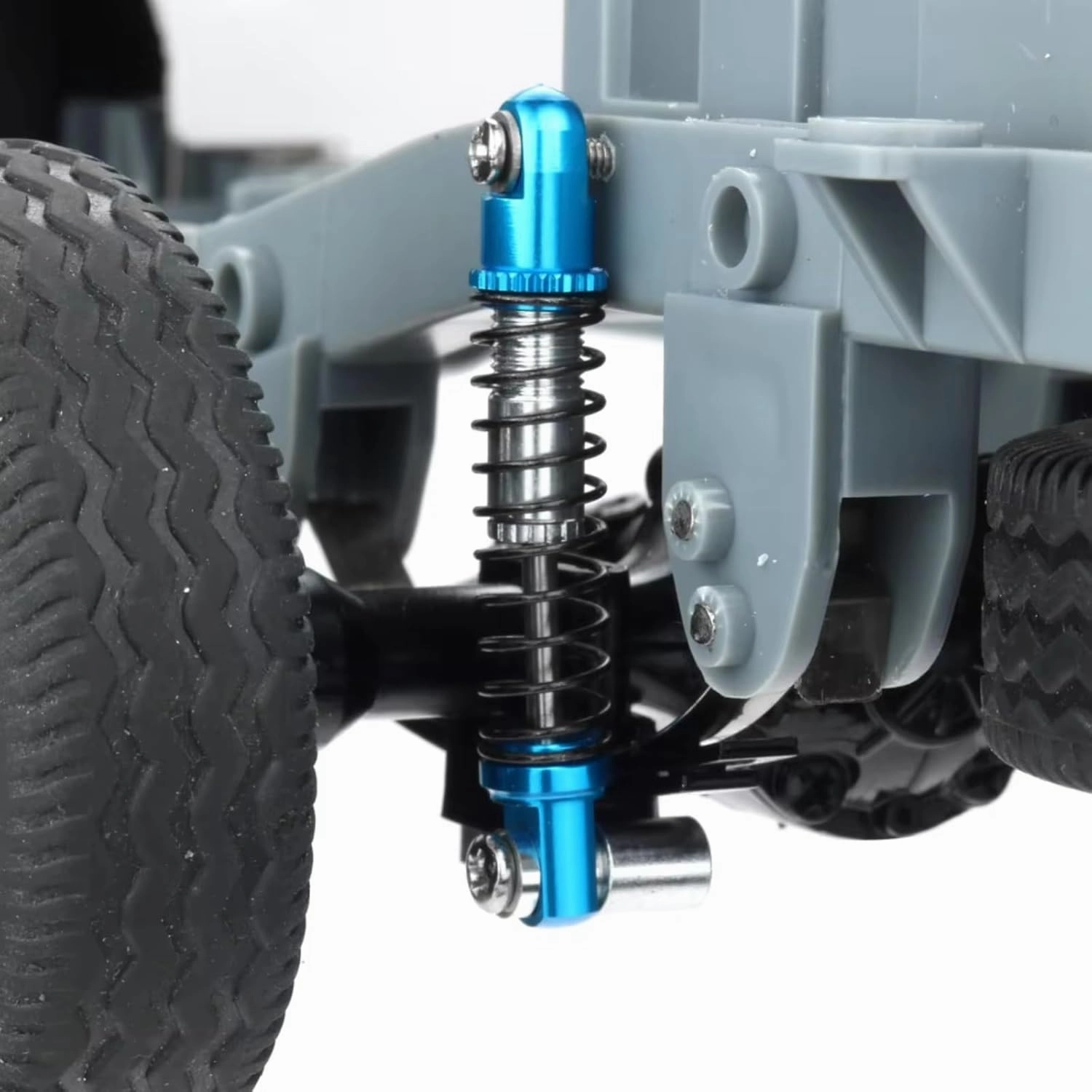 Rc Shock Absorber For Wpl D12 D42 4pcs Metal Front Rear Shock Absorber Damper With Mount Fixed For Seat RC Car Parts And Accessories Upgrade Replacement And Use(Blue)