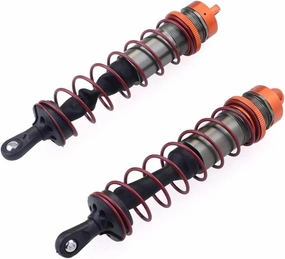 Rc Shock Absorber For Zd For Racing 8002 Shock 1/8 2pcs Metal Shock Absorber Remote Control Model Car Tracked Vehicle Parts Accessories Upgrade Replacement(Orange)