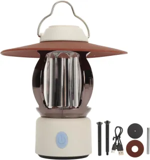 Rechargeable Camping Lantern, Retro Camping Light 3 Light Modes Camping Lamp Waterproof Tent Light Portable Camping Light for Outdoor