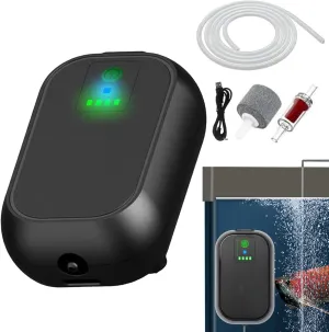 Rechargeable Fishing Aerator - Outlet Oxygenator, USB Rechargeable Aquarium Pump, Live Bait Oxygen Pump for Buckets, Quiet Air Pump for Night Fishing for Lakeside Angling Sessions and Tackle Box