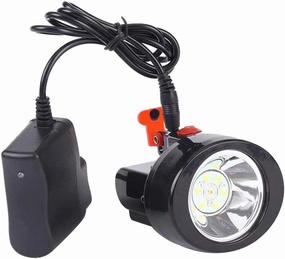 Rechargeable Cap Mining Lamp 1 6 LED Light Source Coal Miner Light for Hard hat Waterproof LED Miner Lamp Explosion Proof Headlight for Outdoor Professional Works (Red)