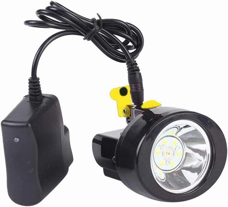 Rechargeable Cap Mining Lamp 1 6 LED Light Source Coal Miner Light for Hard hat Waterproof Miner Lamp Explosion Proof Headlight for Outdoor Professional Works (Yellow)