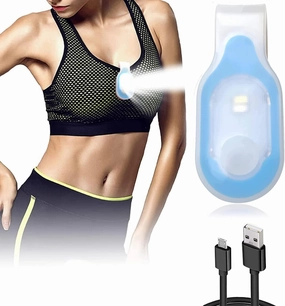 Rechargeable Clip on Light, Magnetic LED Safety Light, Hands Free LED Flashlight, Mini Emergency Flashlight, Reflective Gear for Walking at Night, Silicone with 4 Light Modes
