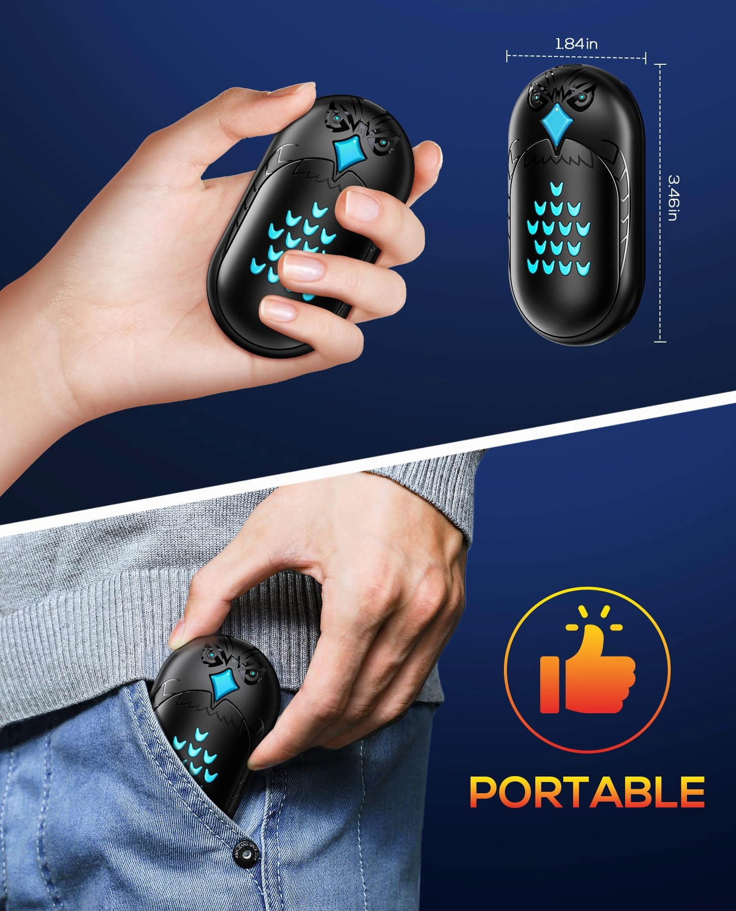 Rechargeable Hand Warmers, 2 Pack