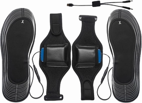 Rechargeable Heated Insoles - USB Heated Foot Warmers, Cuttable & Breathable | 8000mAh Battery-Powered Soft Mesh Insoles with Battery Pouch for Outdoor Sport Camping & Winter Activities