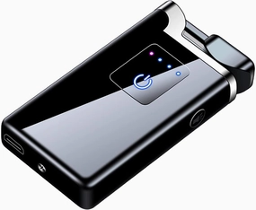 Rechargeable Lighter Plasma Electronic Double Arc USB Multifunction Flashlight Metal Outdoor Windproof Fashion Man Box(A)